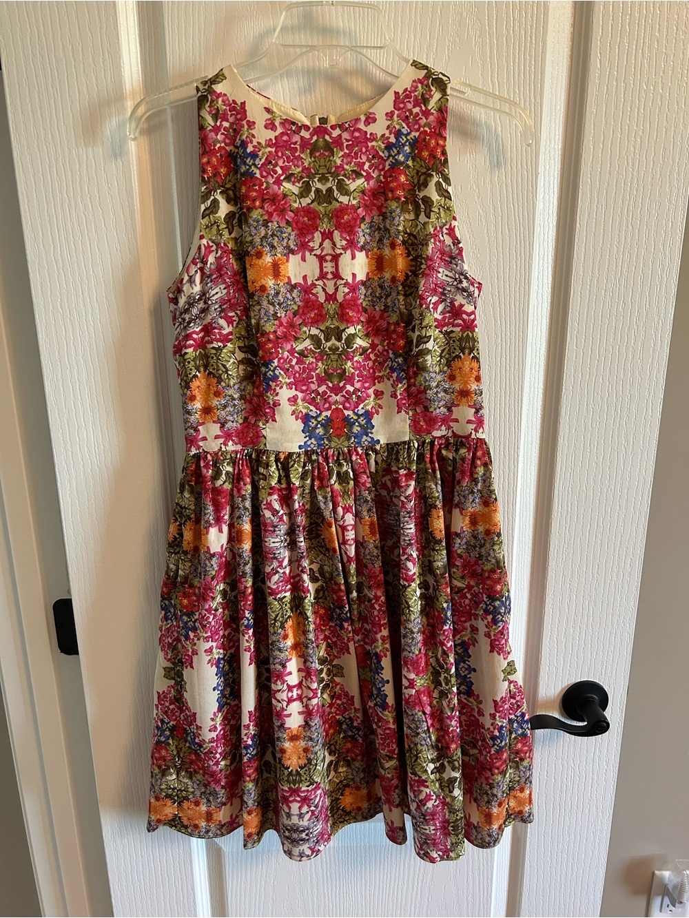 Maggy London Floral Sleeveless Fit-and-Flare Dress - Pink Multi